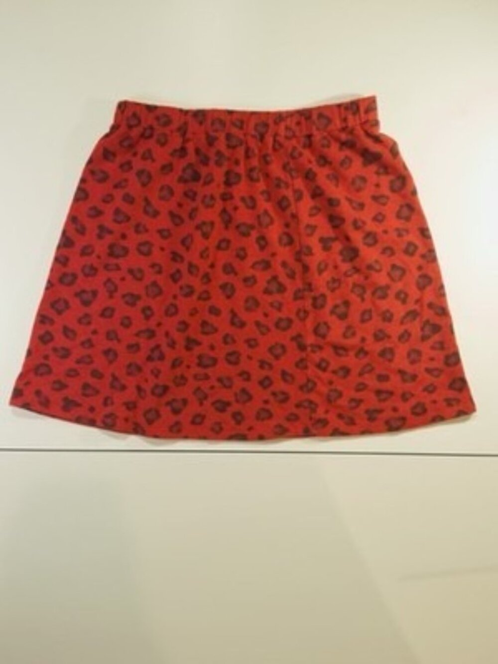 Women’s Red Cheetah Print Skirt Medium